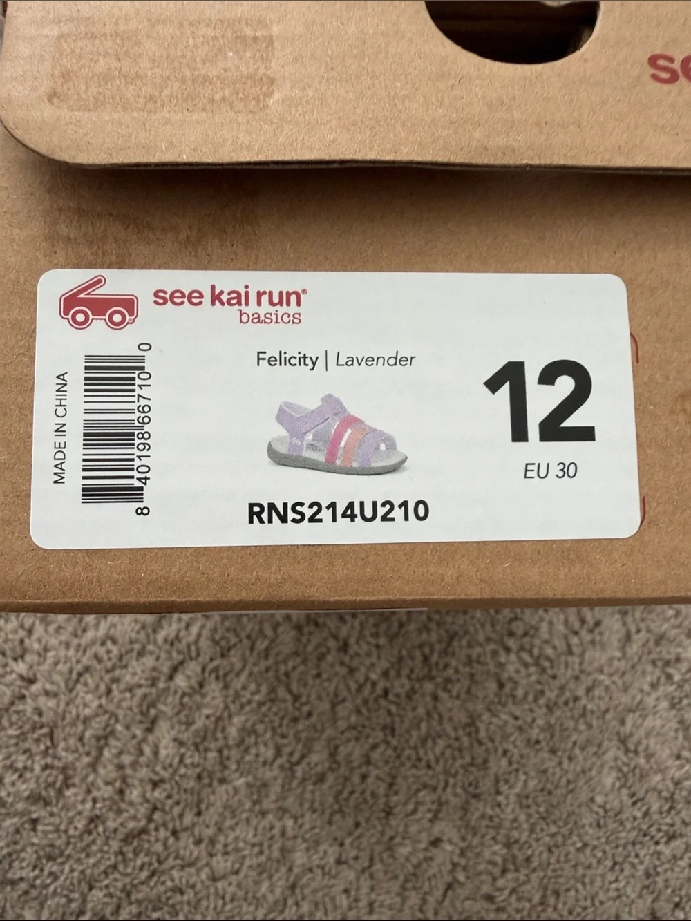 See Kai Run Lilac, Pink & Peach Strappy Velcro Sandals